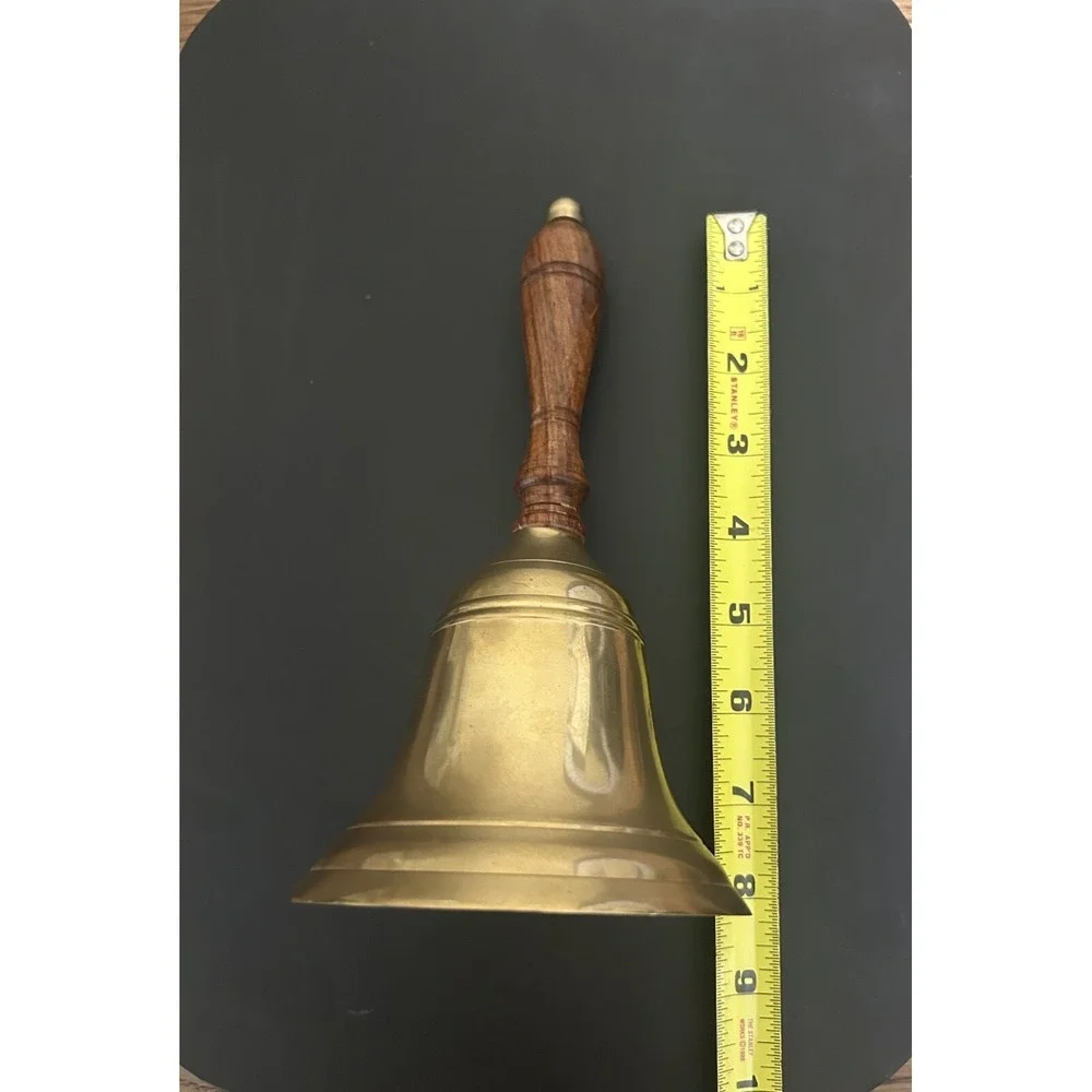 Vintage‎ Captain's Bell Solid Brass Nautical Ship Bell w/ Clapper Marine Decor